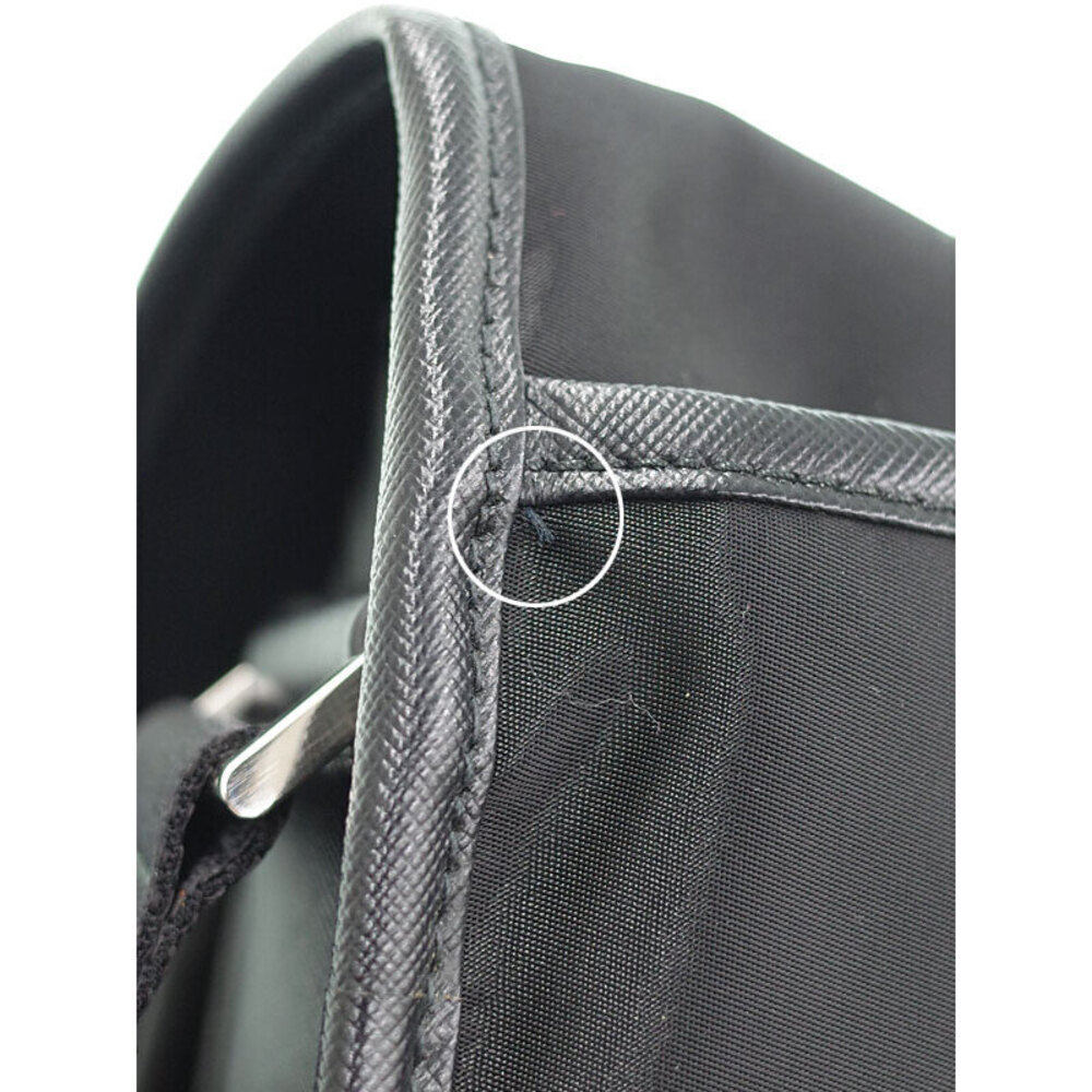 Prada Tessuto Black front flap Bag buckle Saffiano Messenger - Picture 7 of 9